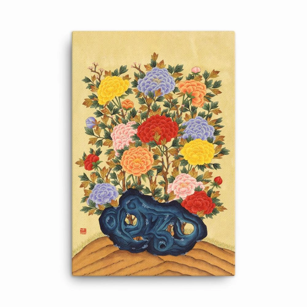 Korean Peonies - Canvas Print