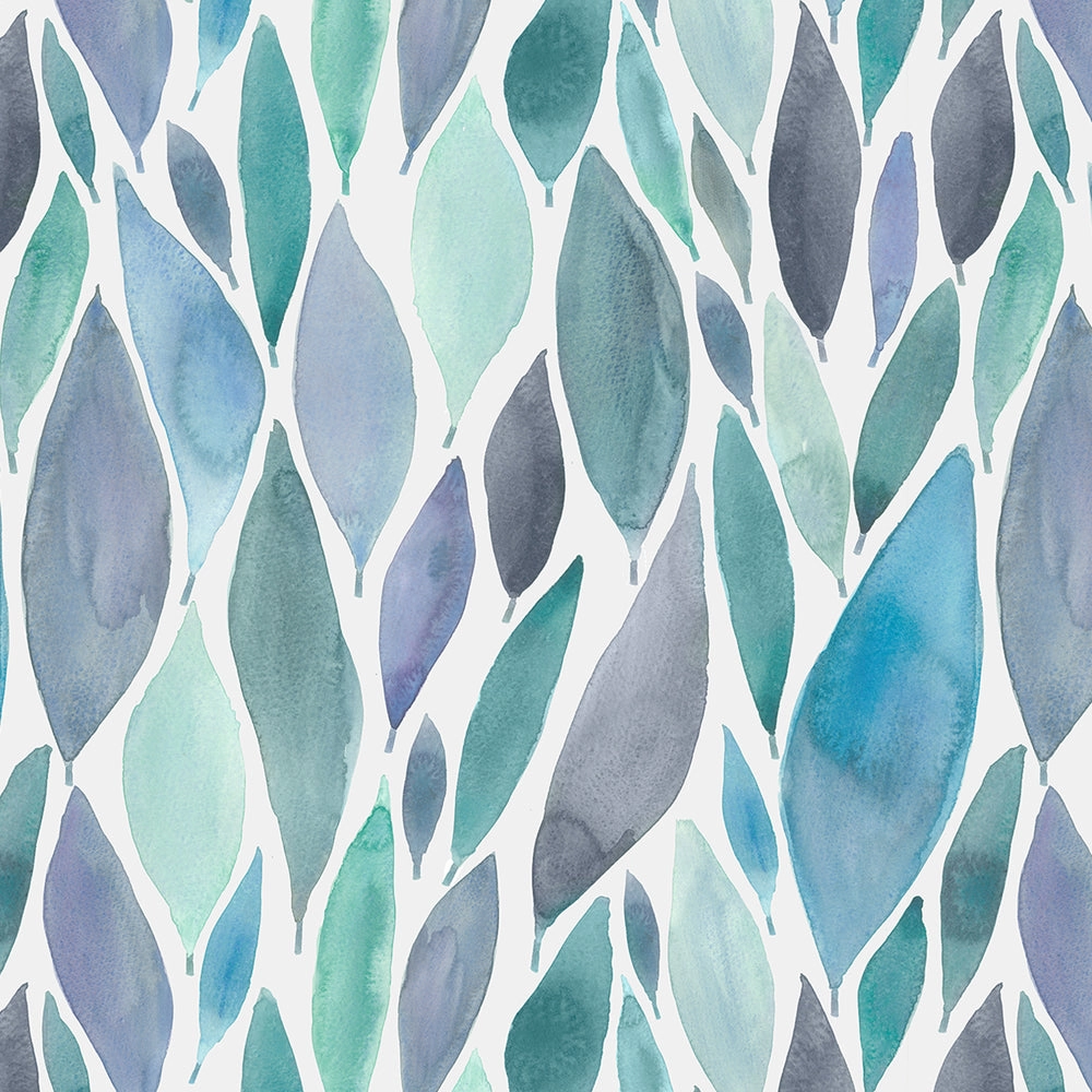 Koyo Printed Made to Measure Curtains Aqua