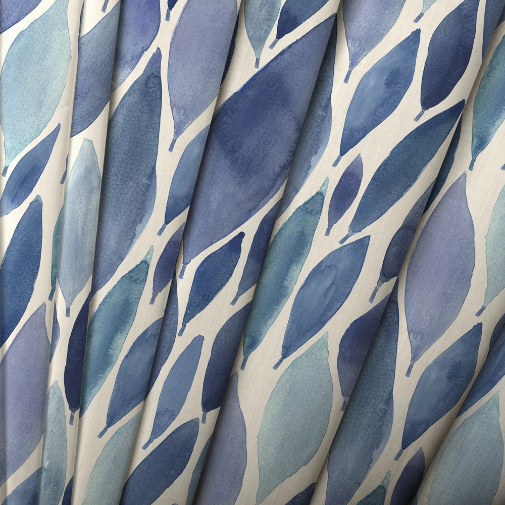 Koyo Printed Made to Measure Curtains Cobalt