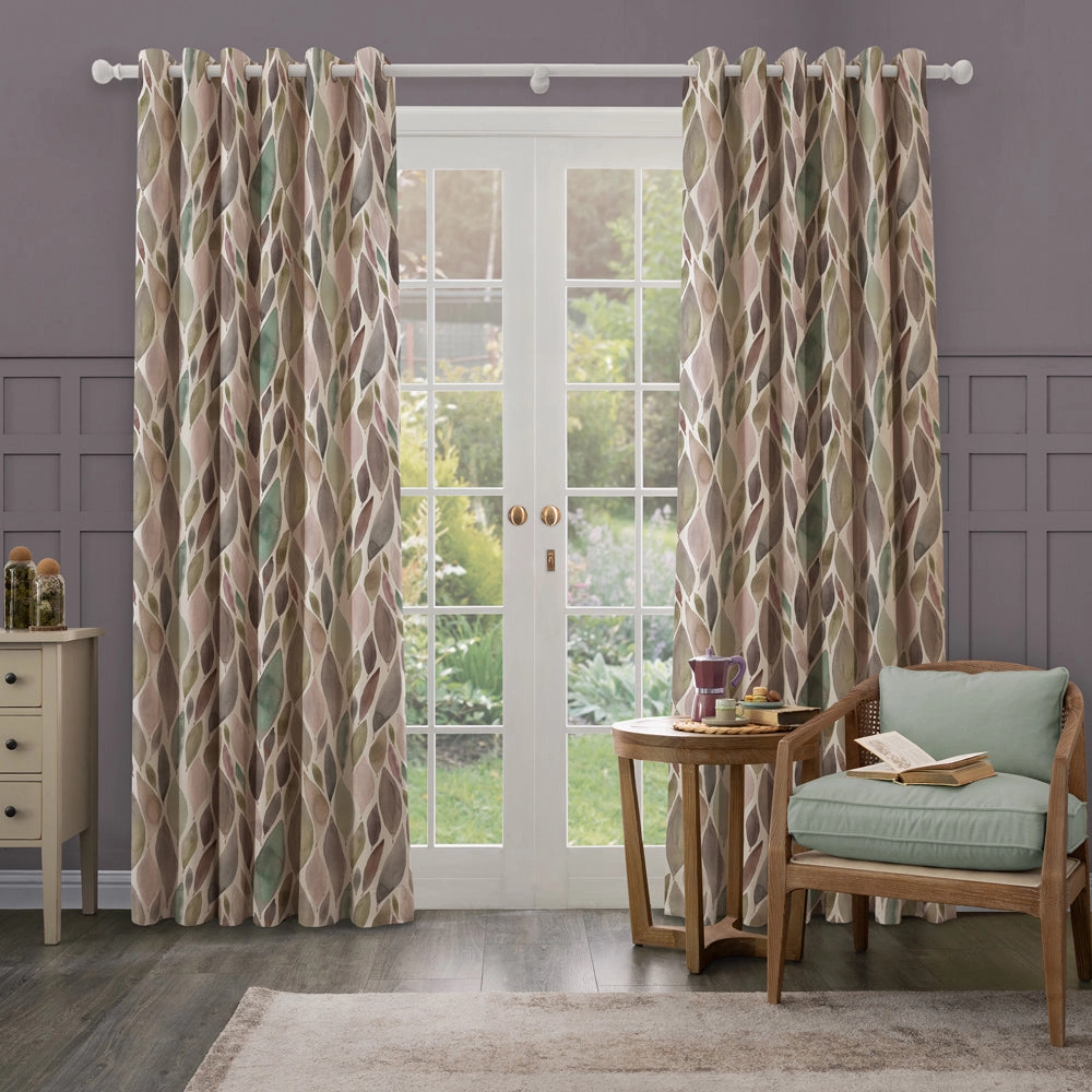 Koyo Printed Made to Measure Curtains Granite