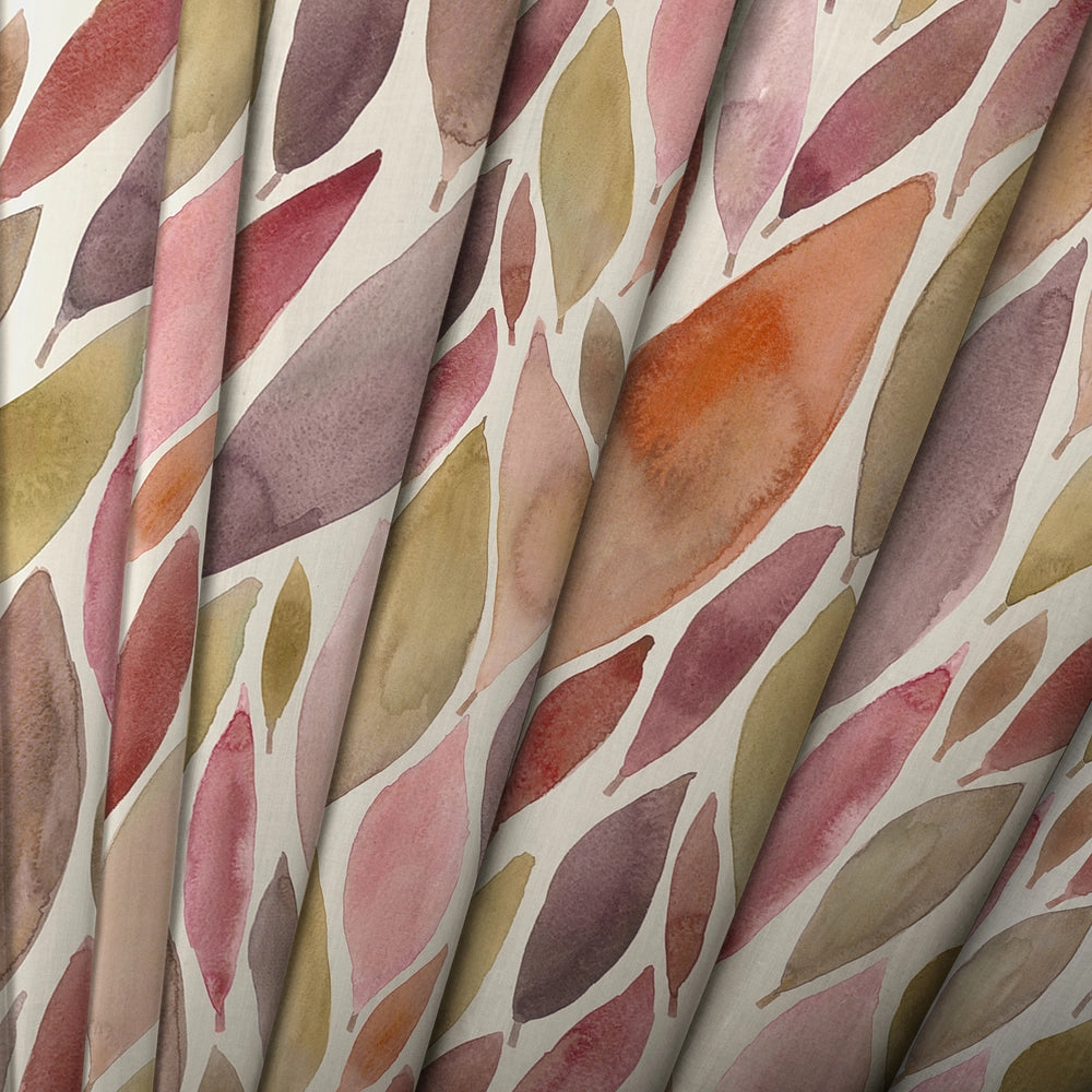 Koyo Printed Made to Measure Curtains Mulberry
