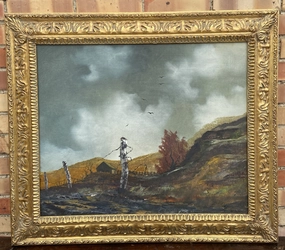 LANDSCAPE OIL PAINTING BY HECTOR JOSE SALAS GRECCO classic mural painting