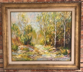 LANDSCAPE OIL PAINTING BY JUVENAL SANSO classic mural painting