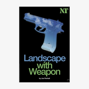 Landscape with Weapon 2007 Print vintage woodcut wallpaper
