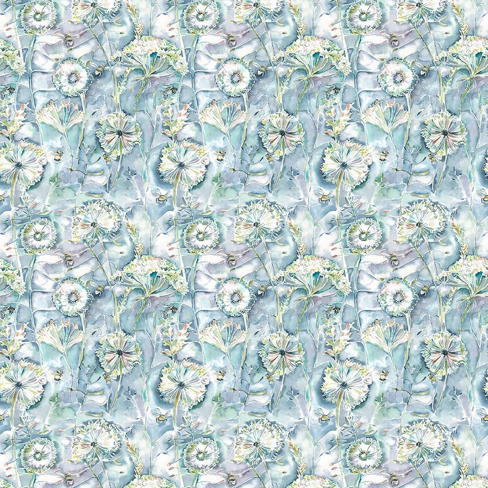 Langdale Printed Cotton Fabric (By The Metre) Teal