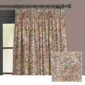 Langdale Printed Made to Measure Curtains Russett patterned fashion rug  