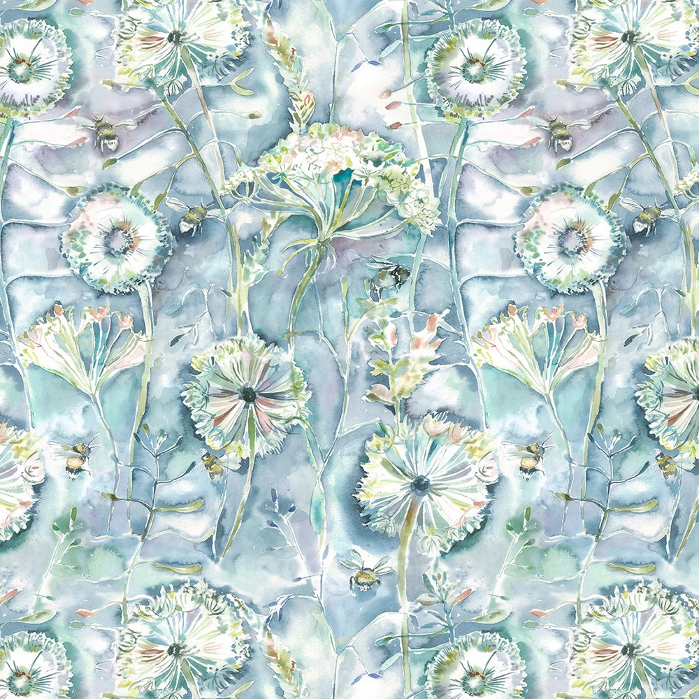 Langdale Printed Made to Measure Curtains Teal