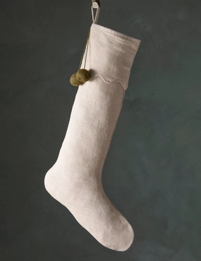 Lanie Linen Stocking by Sarah Sherman Samuel decorative tabletop item