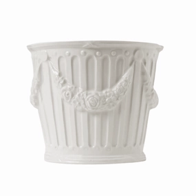 Large Cream Garland Motif Cachepot home display ornament