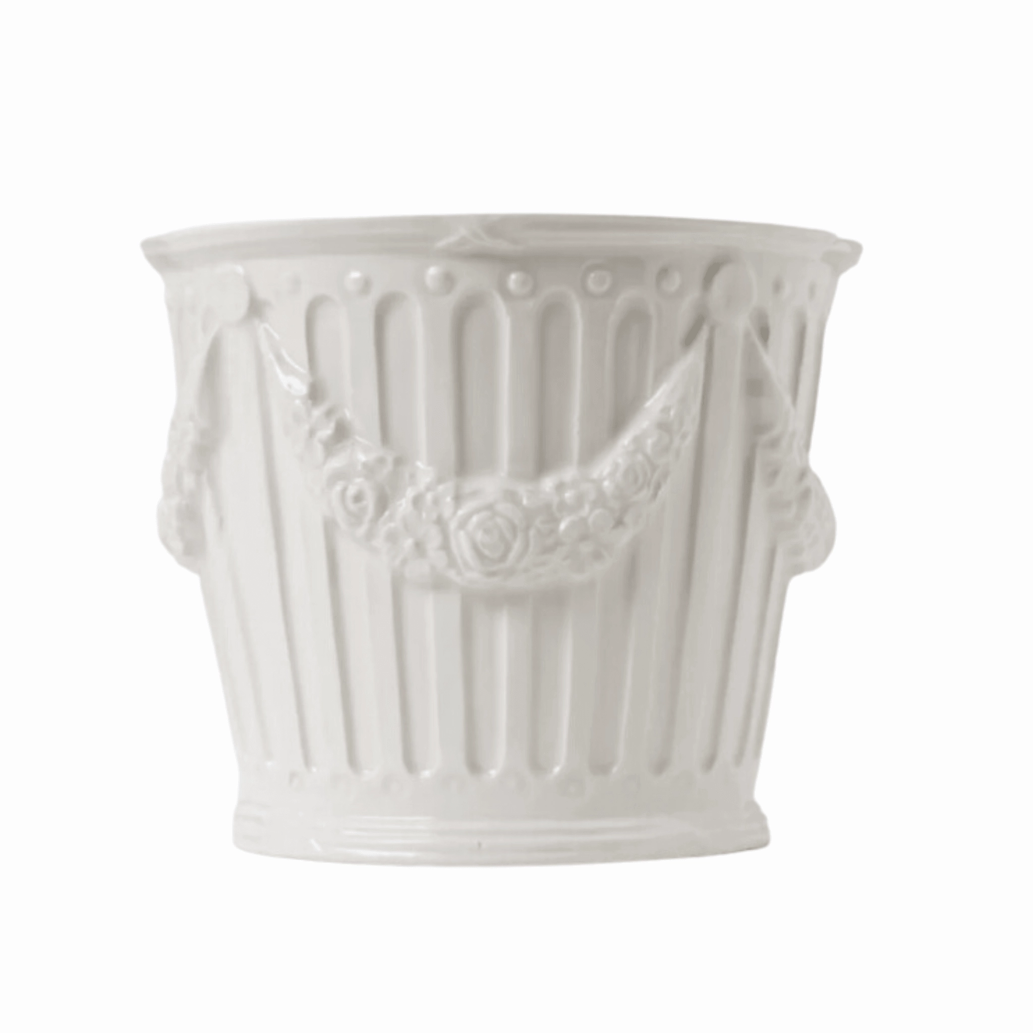 Large Cream Garland Motif Cachepot home display ornament