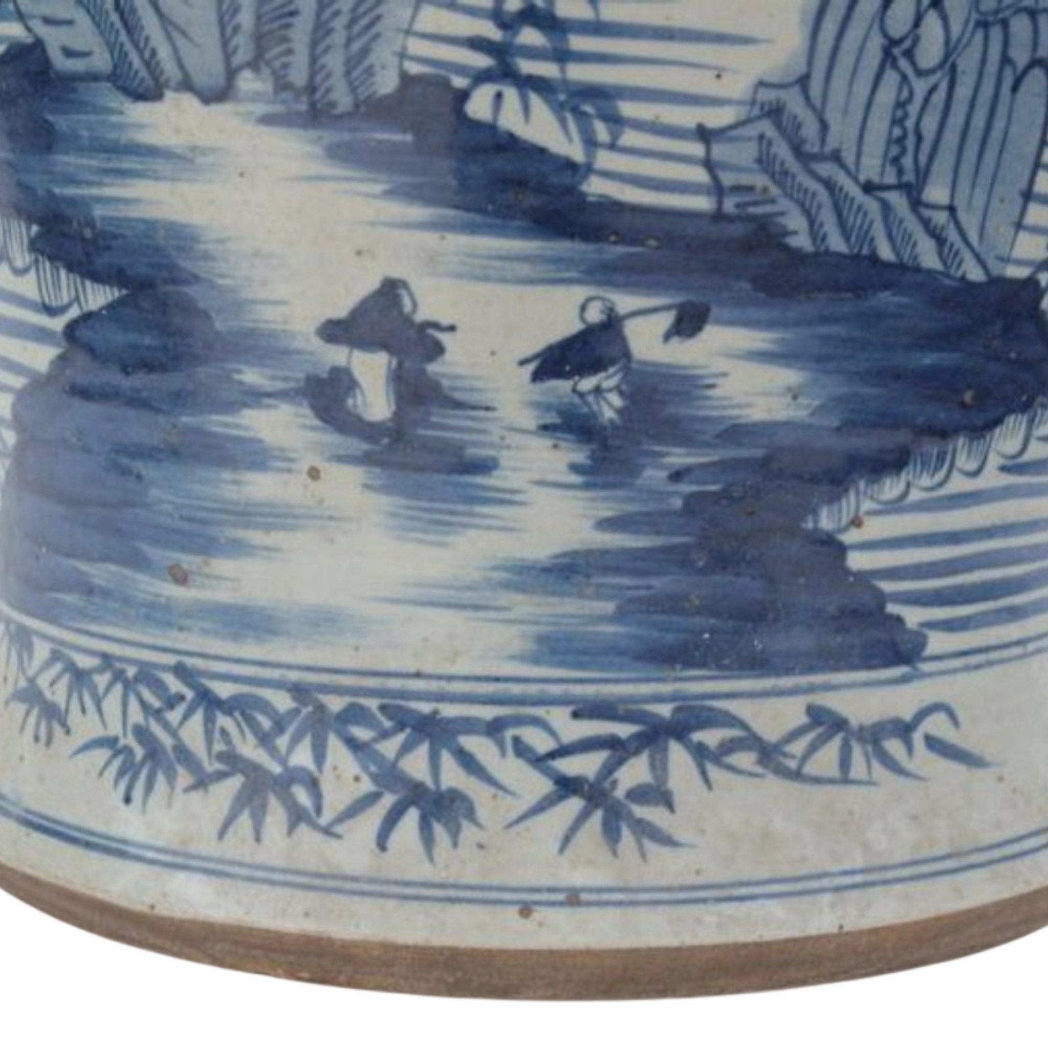 Large Dynasty Temple Jar With Landscape Motif