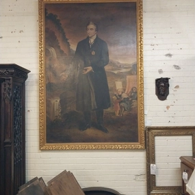 LARGE FRAMED OIL PORTRAIT PAINTING BY HENRY O'SHEA classic mural painting