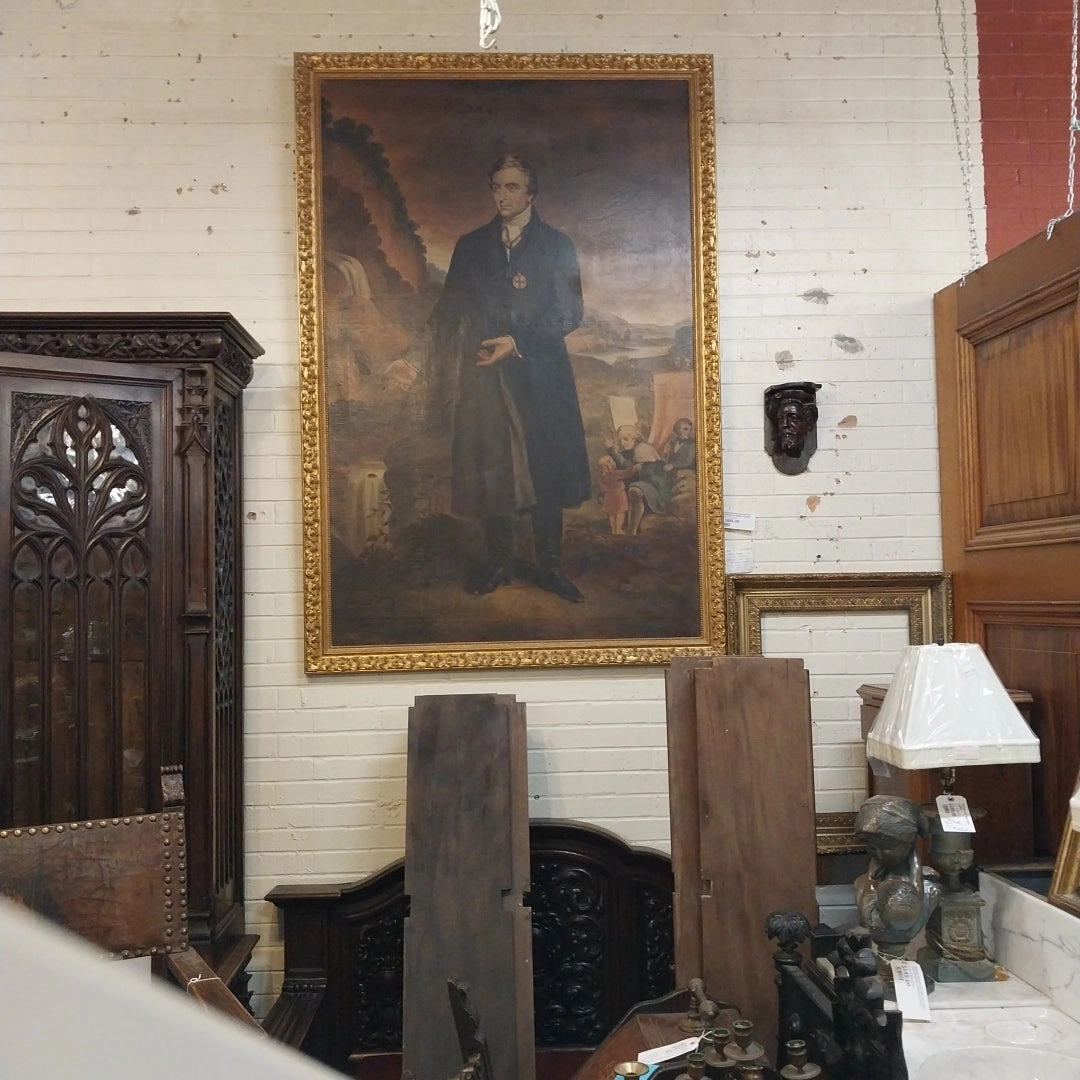 LARGE FRAMED OIL PORTRAIT PAINTING BY HENRY O'SHEA