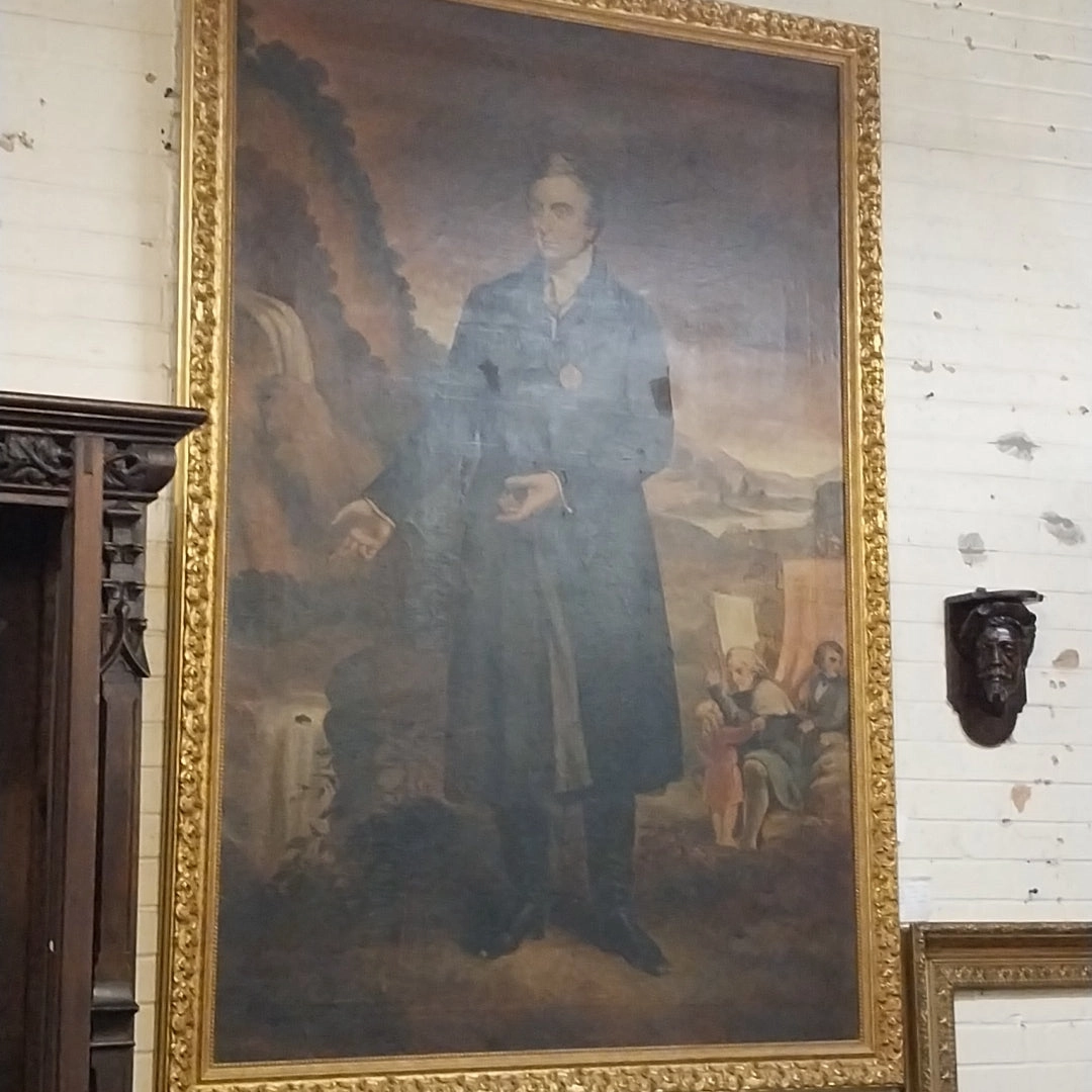 LARGE FRAMED OIL PORTRAIT PAINTING BY HENRY O'SHEA