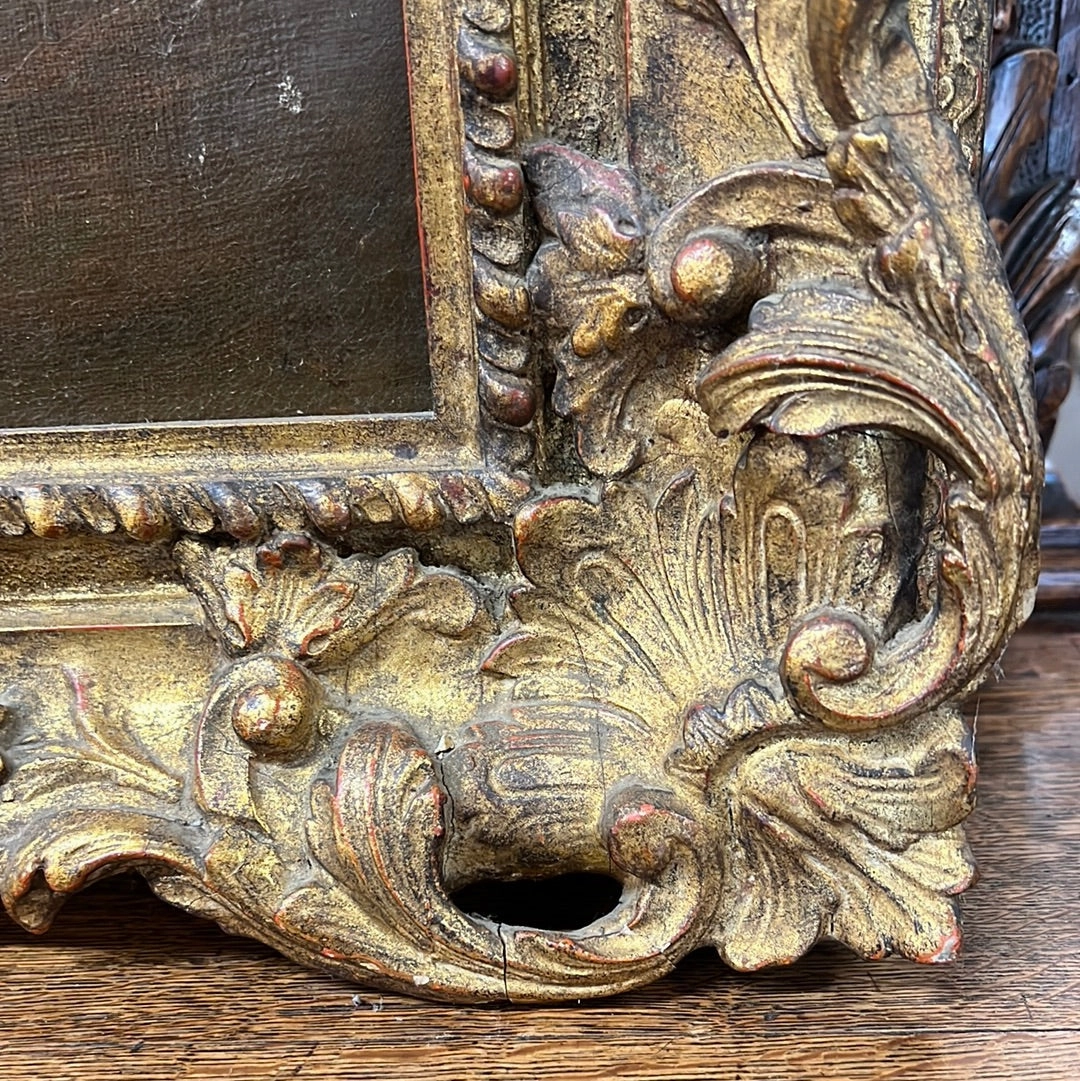 LARGE GILT FRAME OIL PAINTING OF CHRISTOPHER COLUMBUS