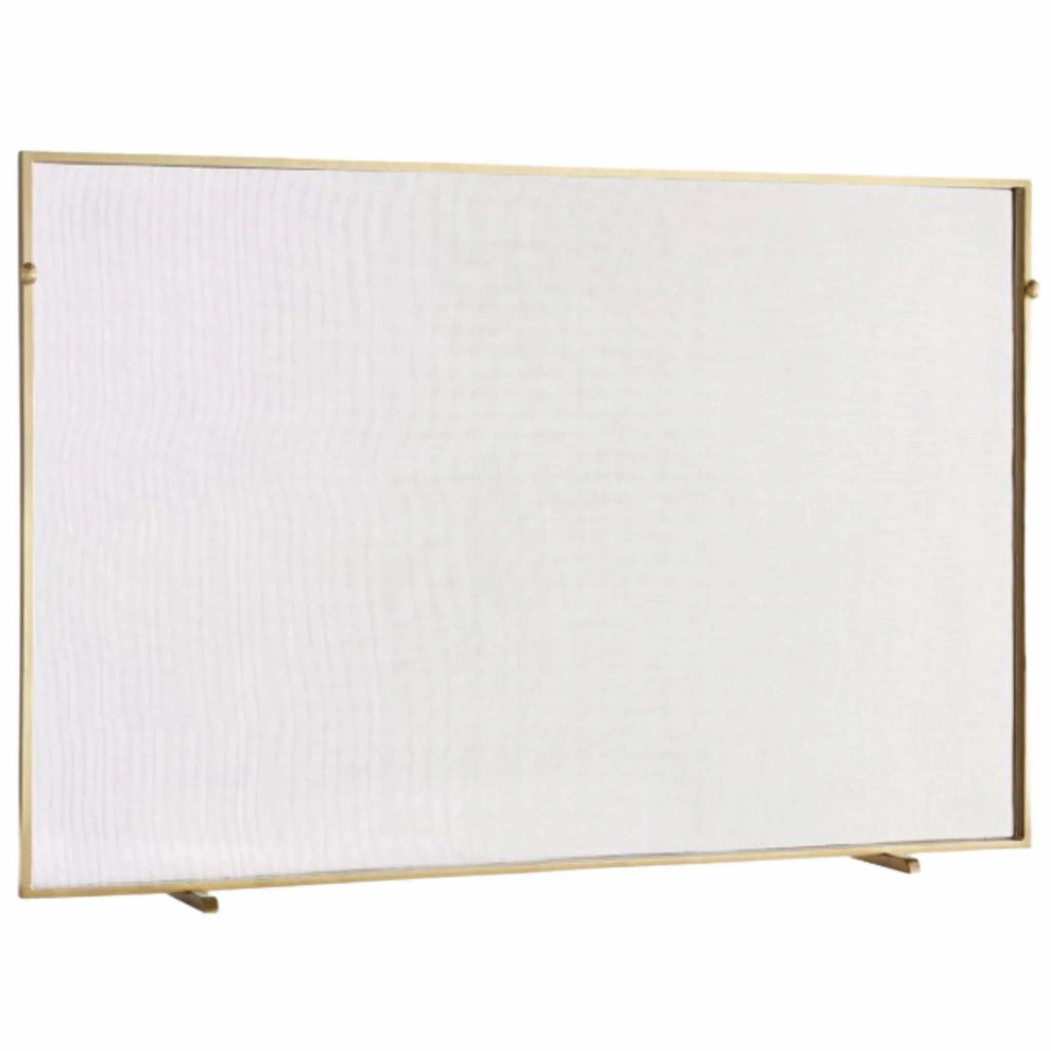 Large Gita Classic Fireplace Screen in Antique Brass