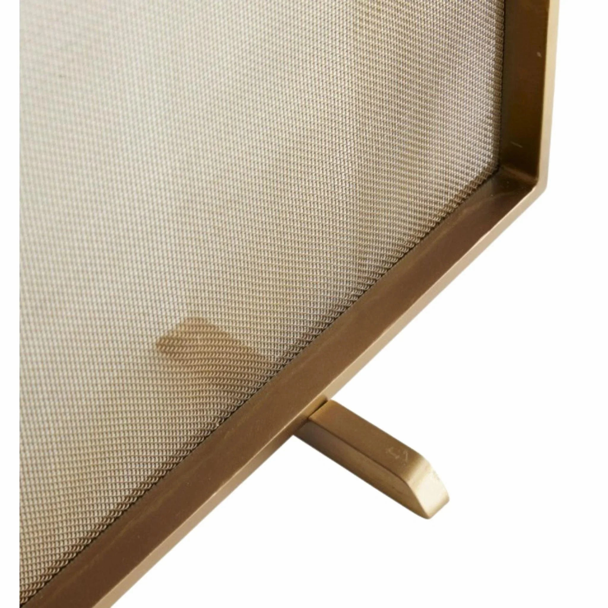 Large Gita Classic Fireplace Screen in Antique Brass