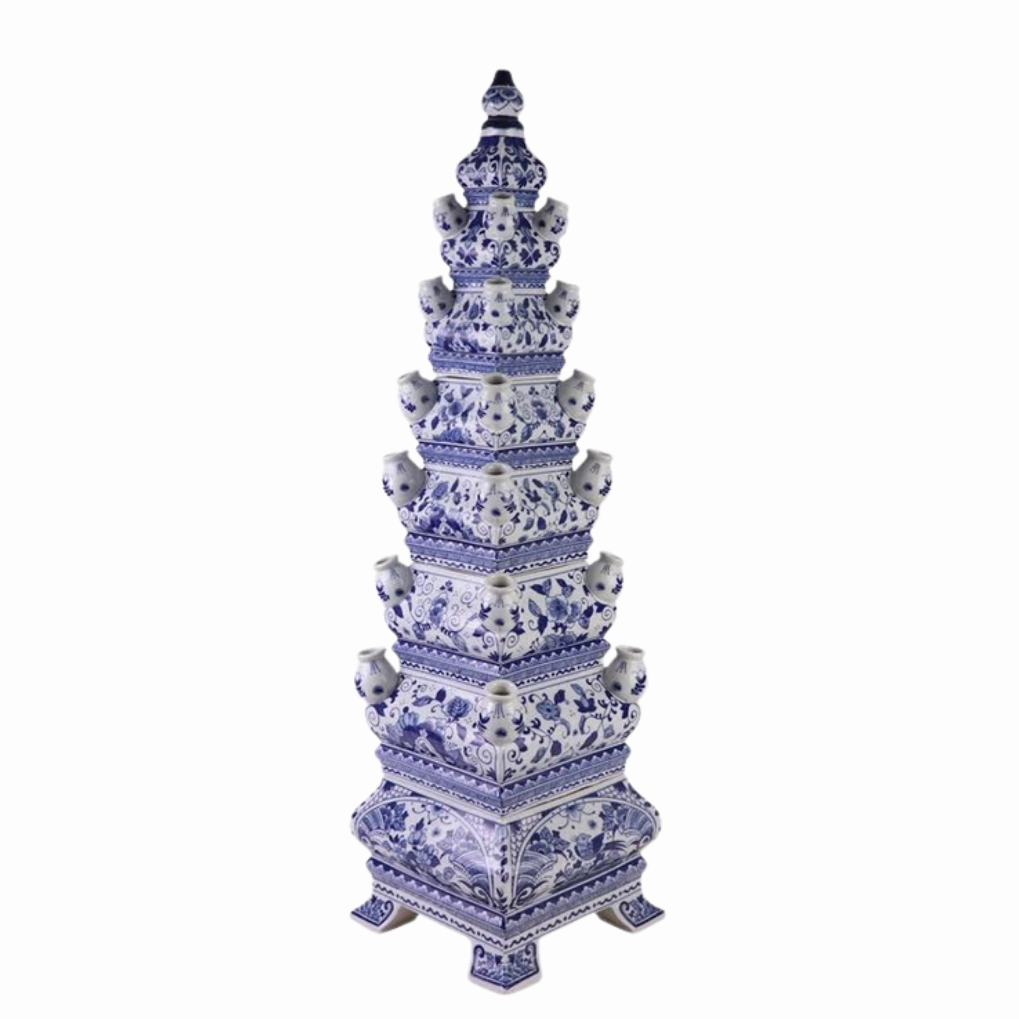Large Grand Blue and White Tulipiere home display ornament