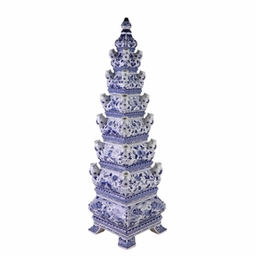 Large Grand Blue and White Tulipiere home display ornament