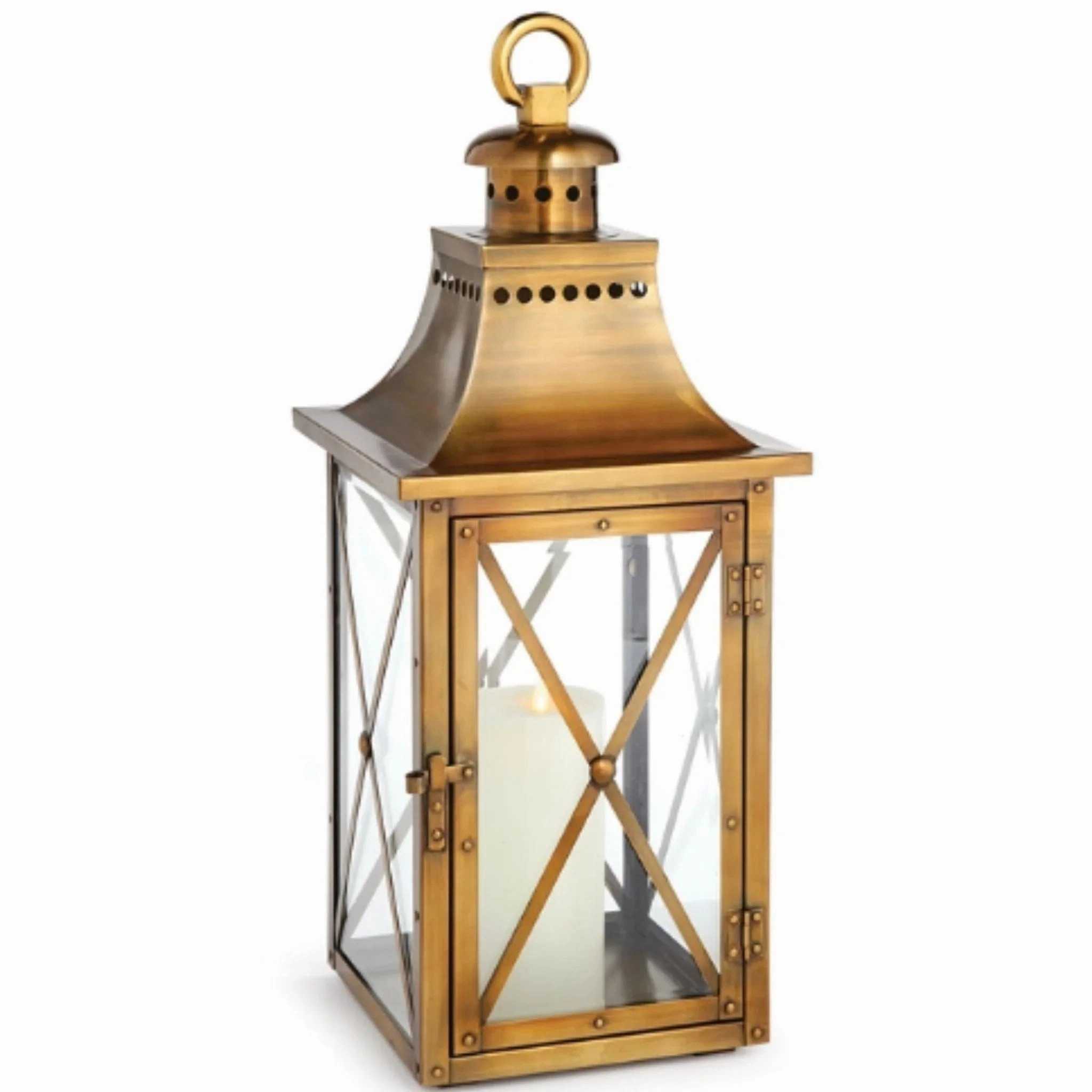 Large Homes Antique Brass Lantern home display ornament