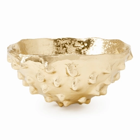 Large Kiwano Bowl With Brass Finish home display ornament