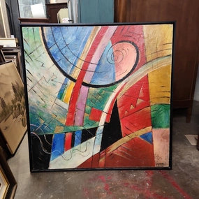 LARGE MODERN ABSTRACT COLORFUL OIL PAINTING classic mural painting