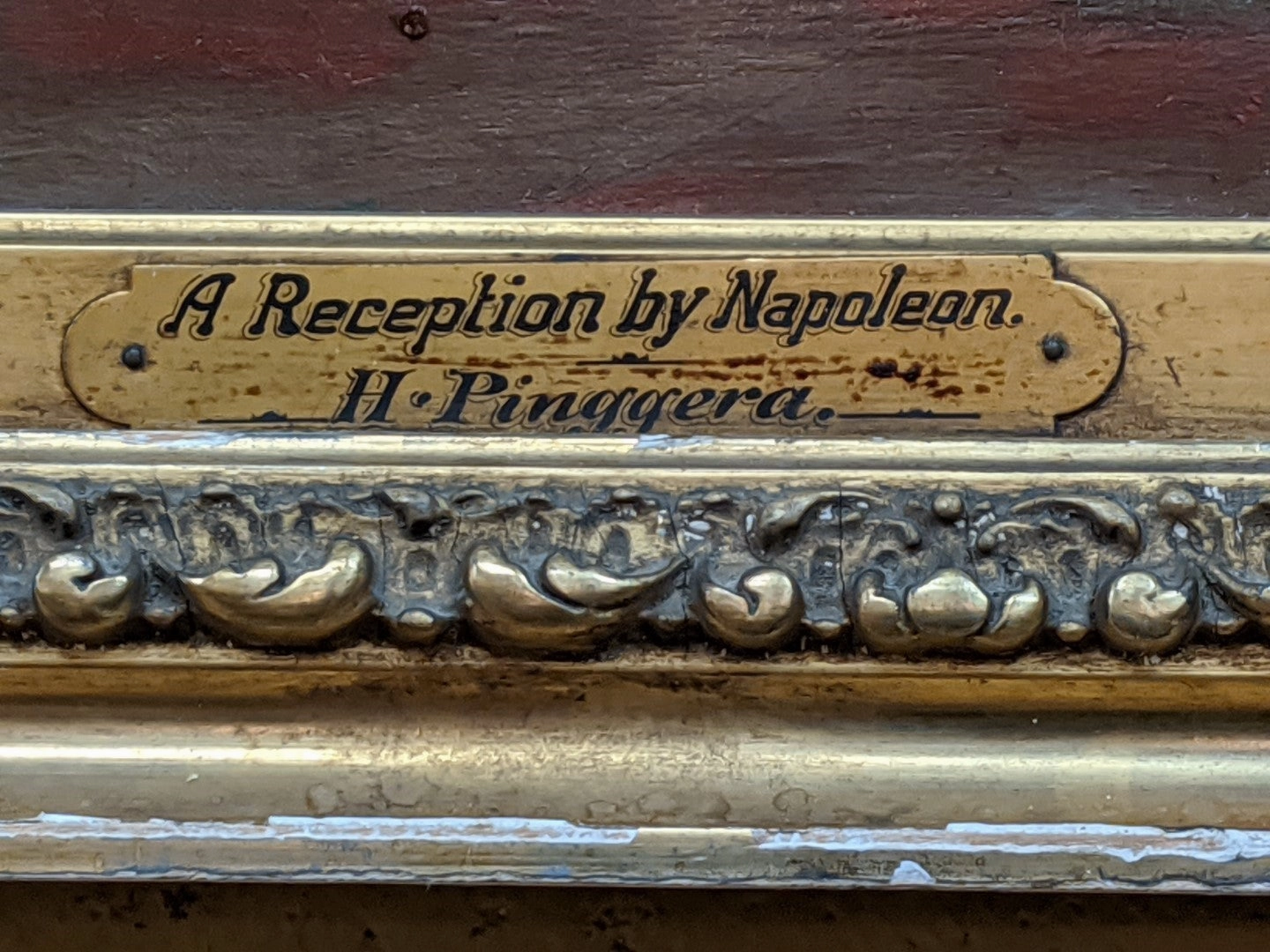 LARGE OIL PAINTING OF A NAPOLEAN RECEPTION BY HANS PINGGERA