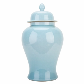 Large Temple Jar in Celadon home display ornament