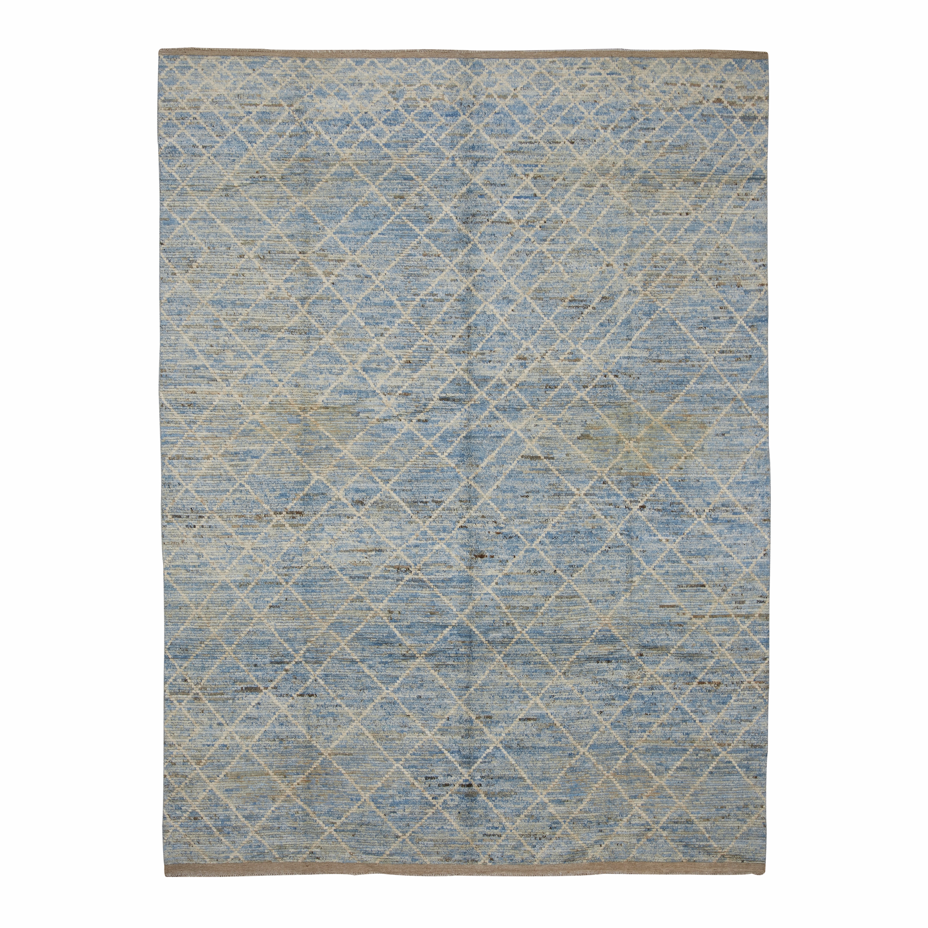 Larmina Blue/Ivory minimalist everyday rug
