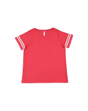 LAT 3837 Damen Curvy Fußball T-Shirt