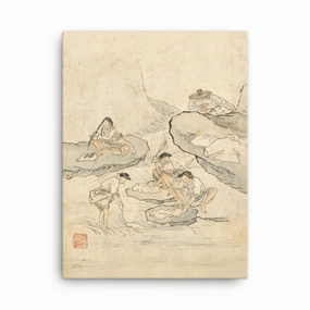 Laundry, Kim Hong-do - canvas canvas mural art