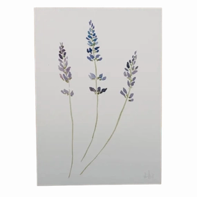 Lavender Watercolor Print 5" x 7" framed wall decor