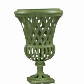 Lawn Green Lattice 16" Urn home display ornament
