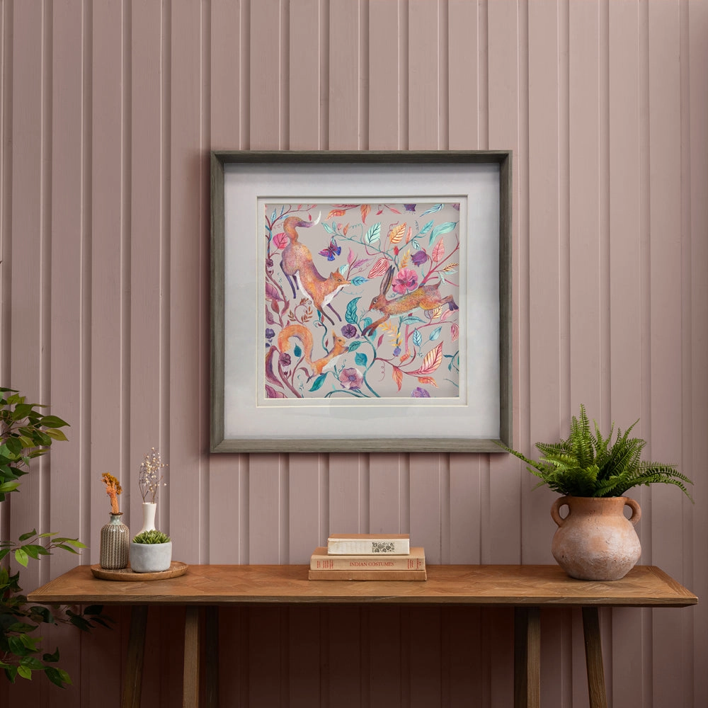 Leaping Into the Fauna Framed Print Nut
