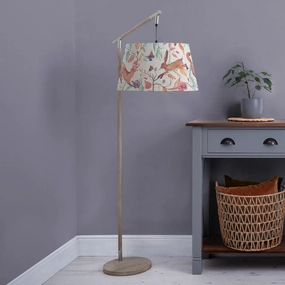 Leaping Into The Fauna Quintus Taper & Quintus Complete Floor Lamp Grey/Linen patterned fashion rug  