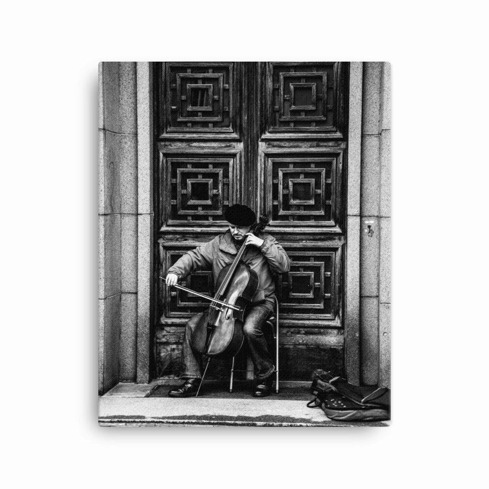 Leinwand - A Cellist on the Street