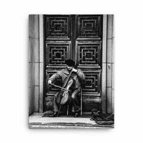 Leinwand - A Cellist on the Street canvas mural art