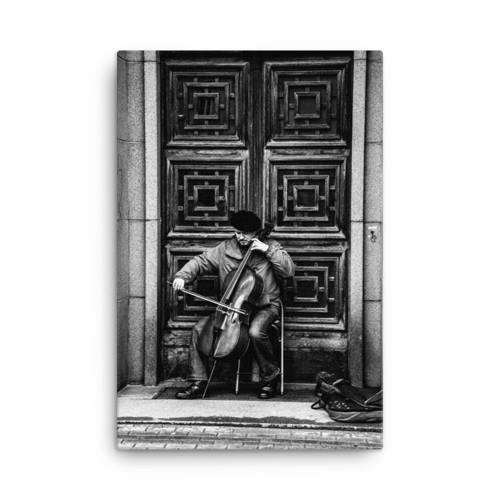 Leinwand - A Cellist on the Street