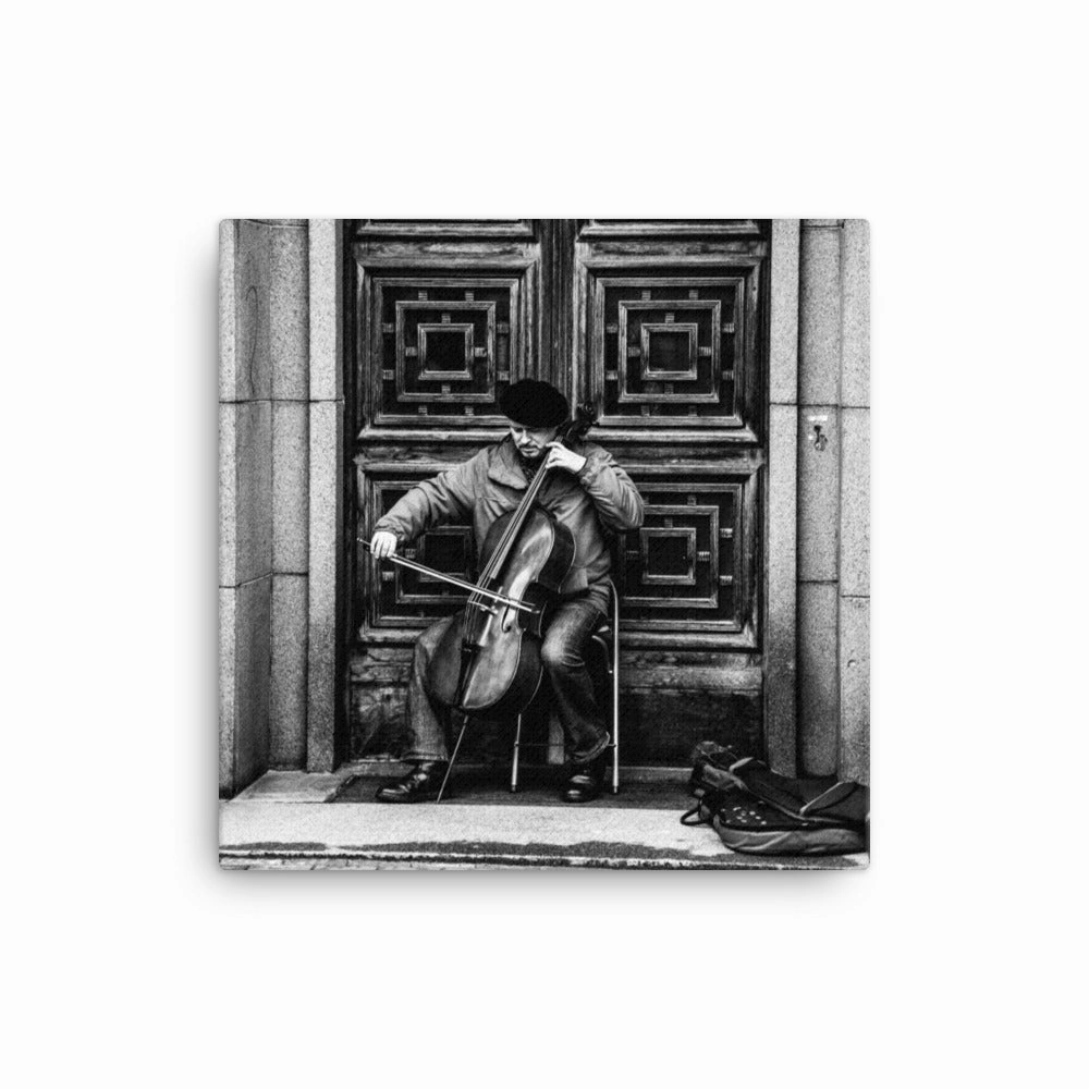 Leinwand - A Cellist on the Street