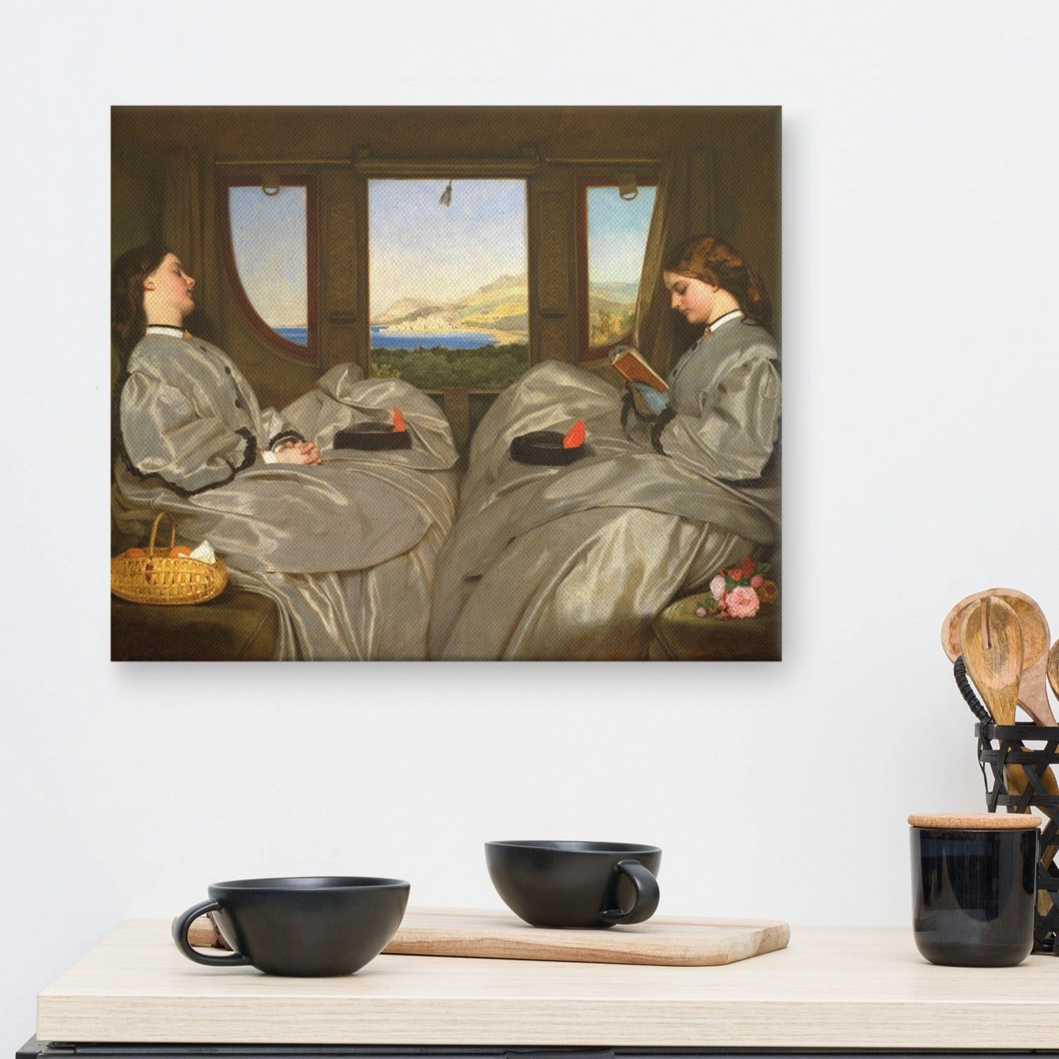 Leinwand - Augustus Leopold Egg, The Travelling Companions