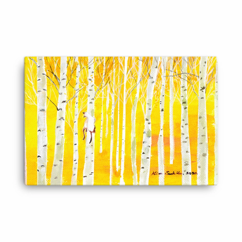 Leinwand - Birkenwald Birch Forest