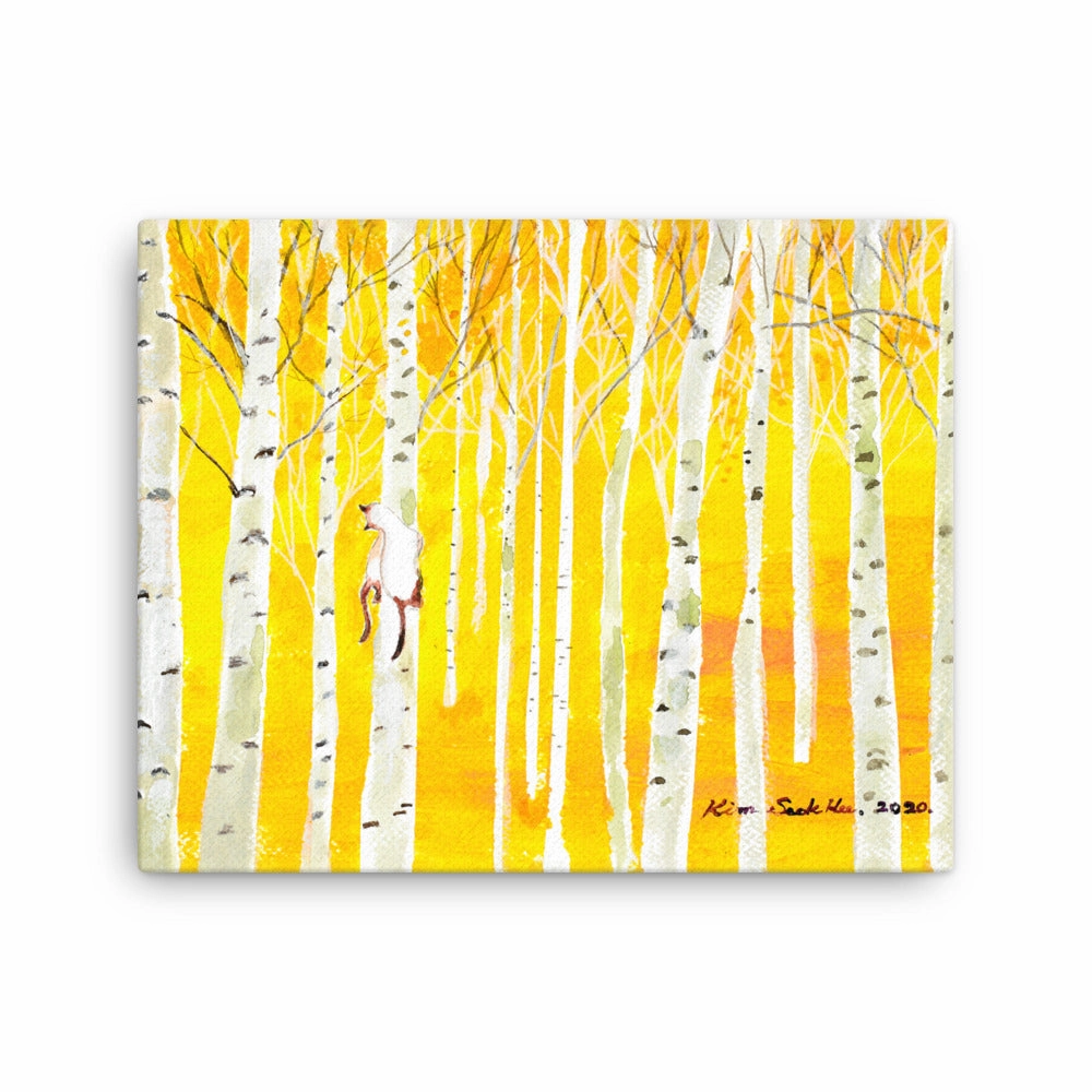 Leinwand - Birkenwald Birch Forest