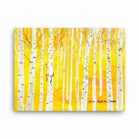 Leinwand - Birkenwald Birch Forest canvas mural art
