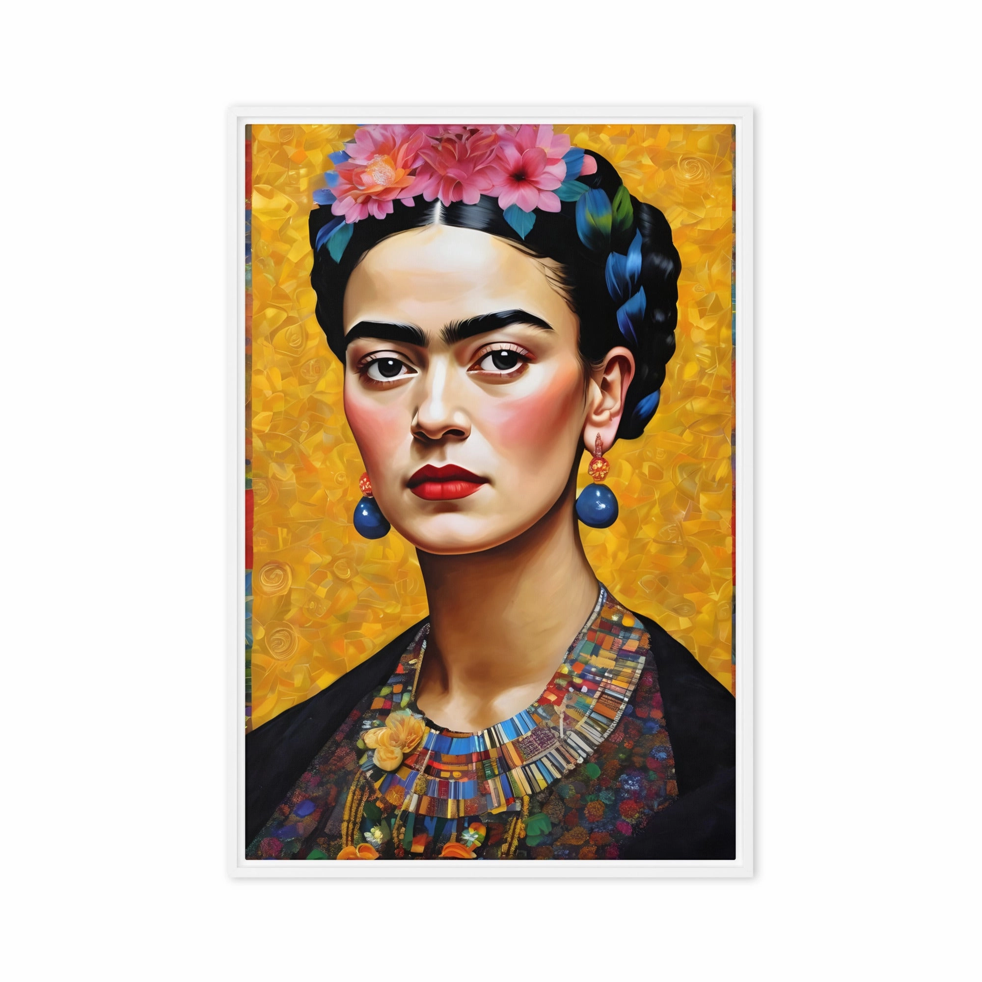 Leinwand - Frida Kahlo in the style of Gustav Klimt