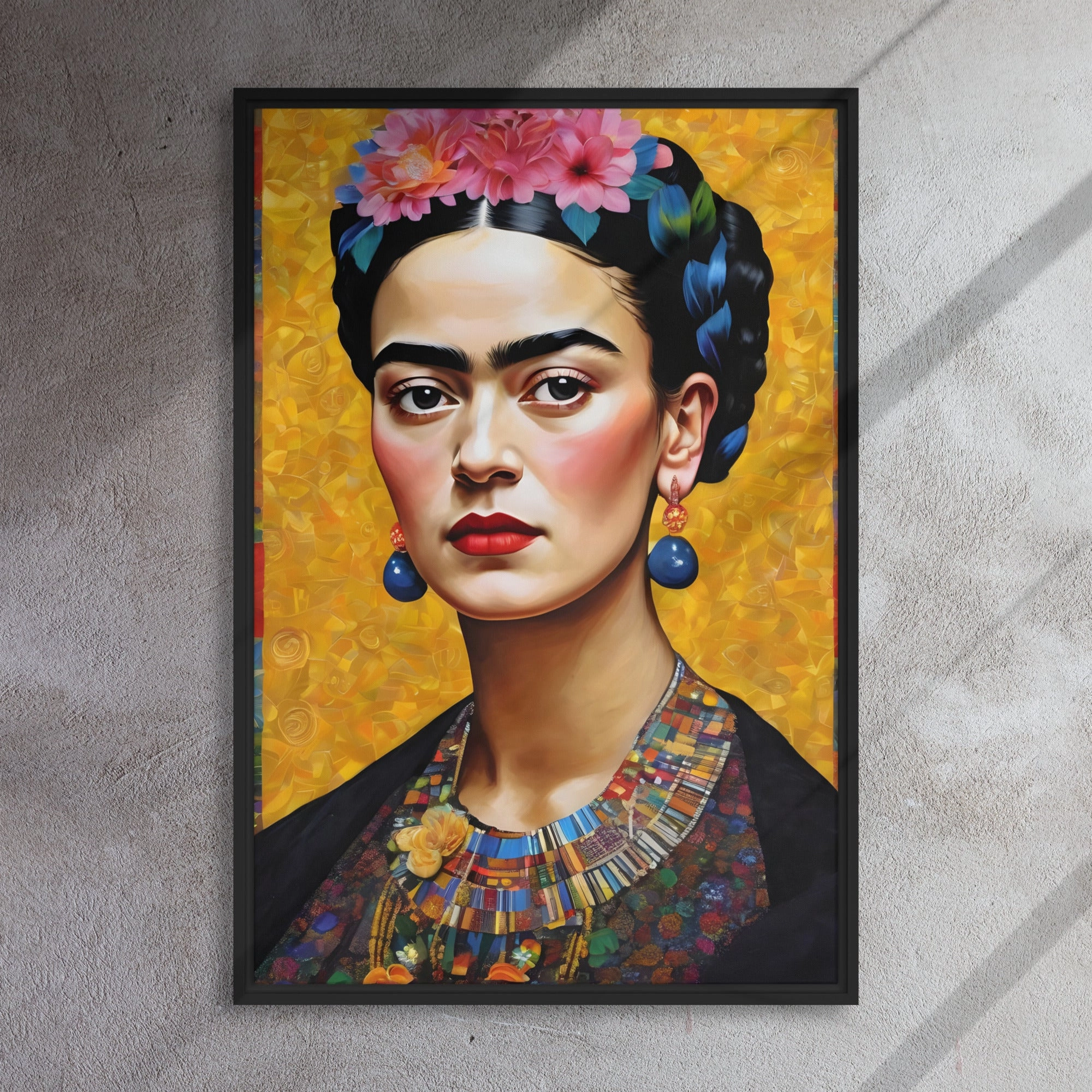 Leinwand - Frida Kahlo in the style of Gustav Klimt