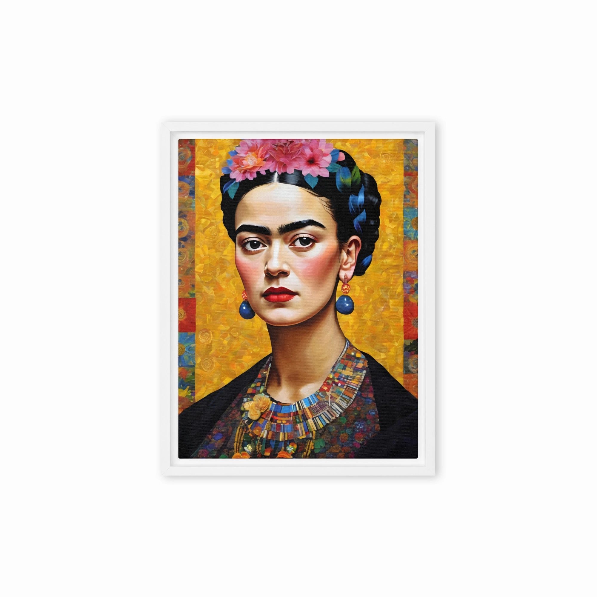 Leinwand - Frida Kahlo in the style of Gustav Klimt