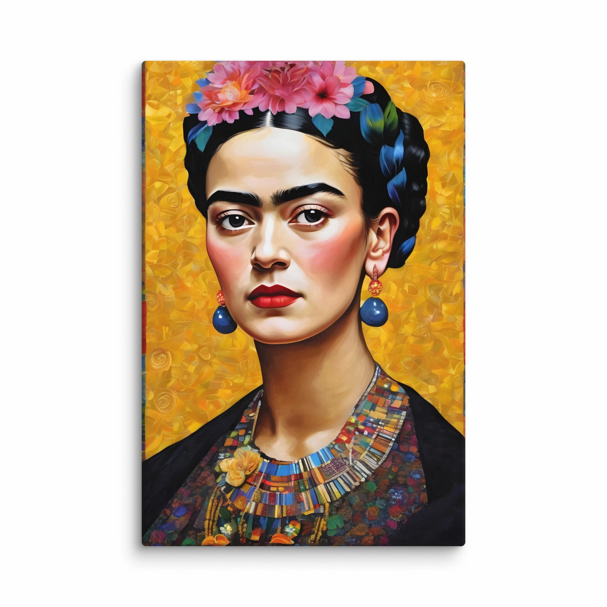 Leinwand - Frida Kahlo in the style of Gustav Klimt