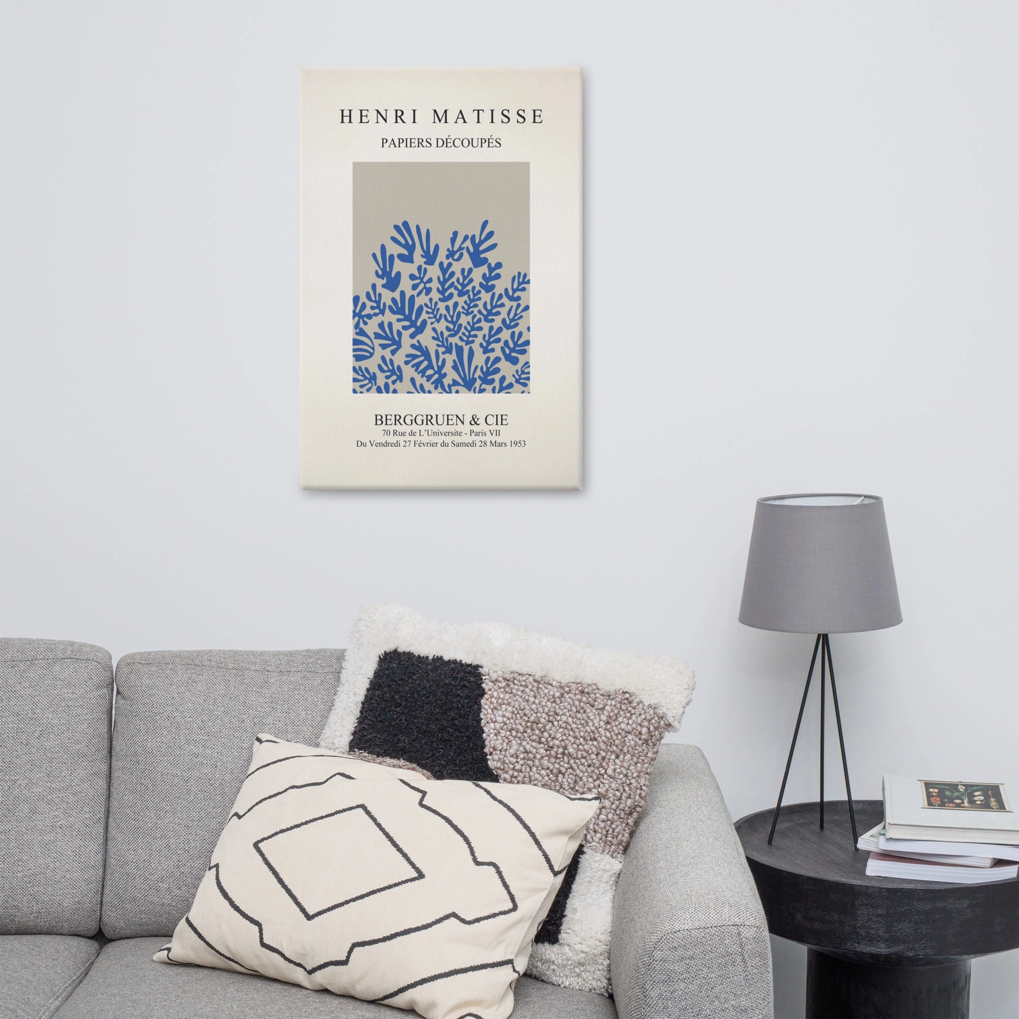 Leinwand - Henri Matisse, Paper Cutouts blaue Blumen