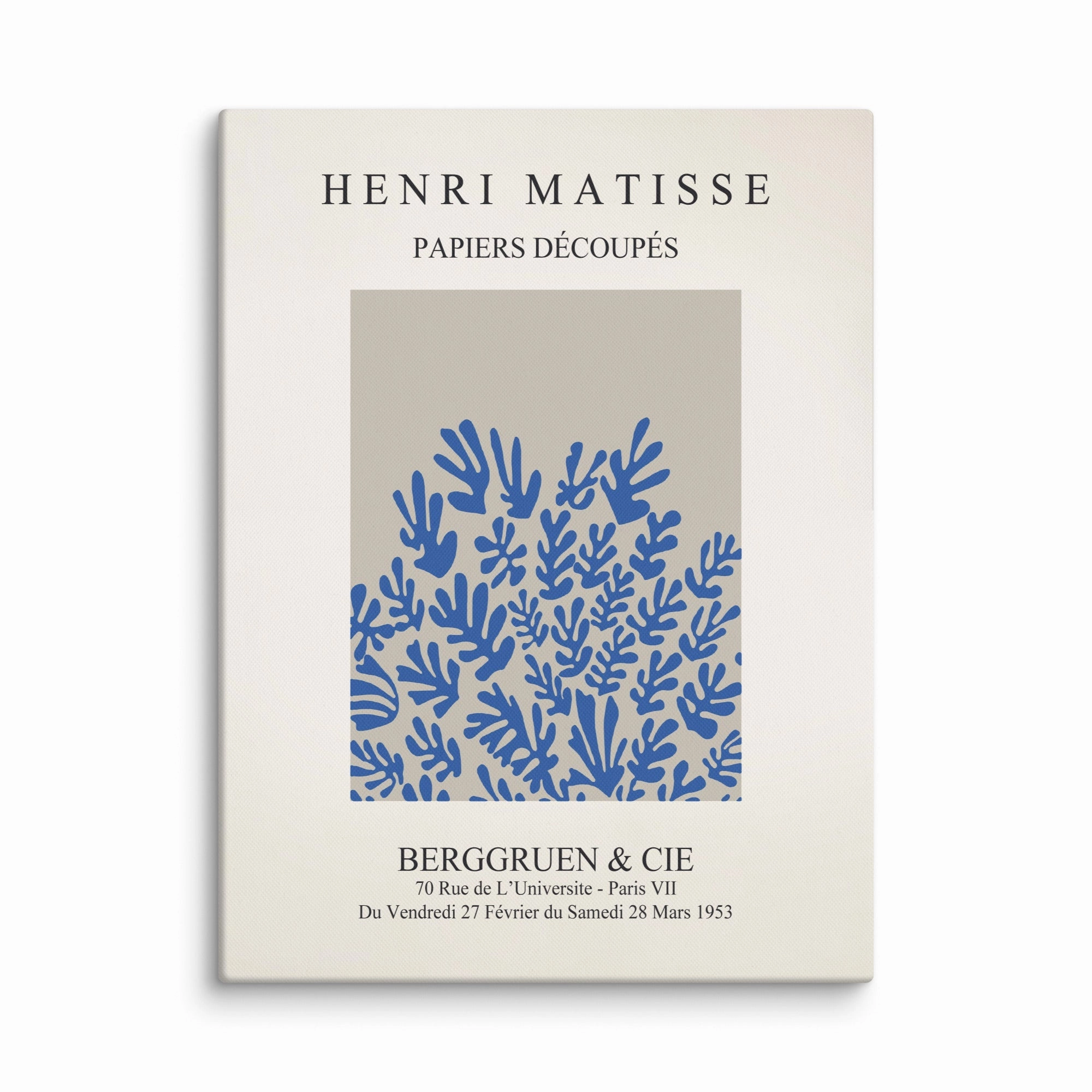 Leinwand - Henri Matisse, Paper Cutouts blaue Blumen