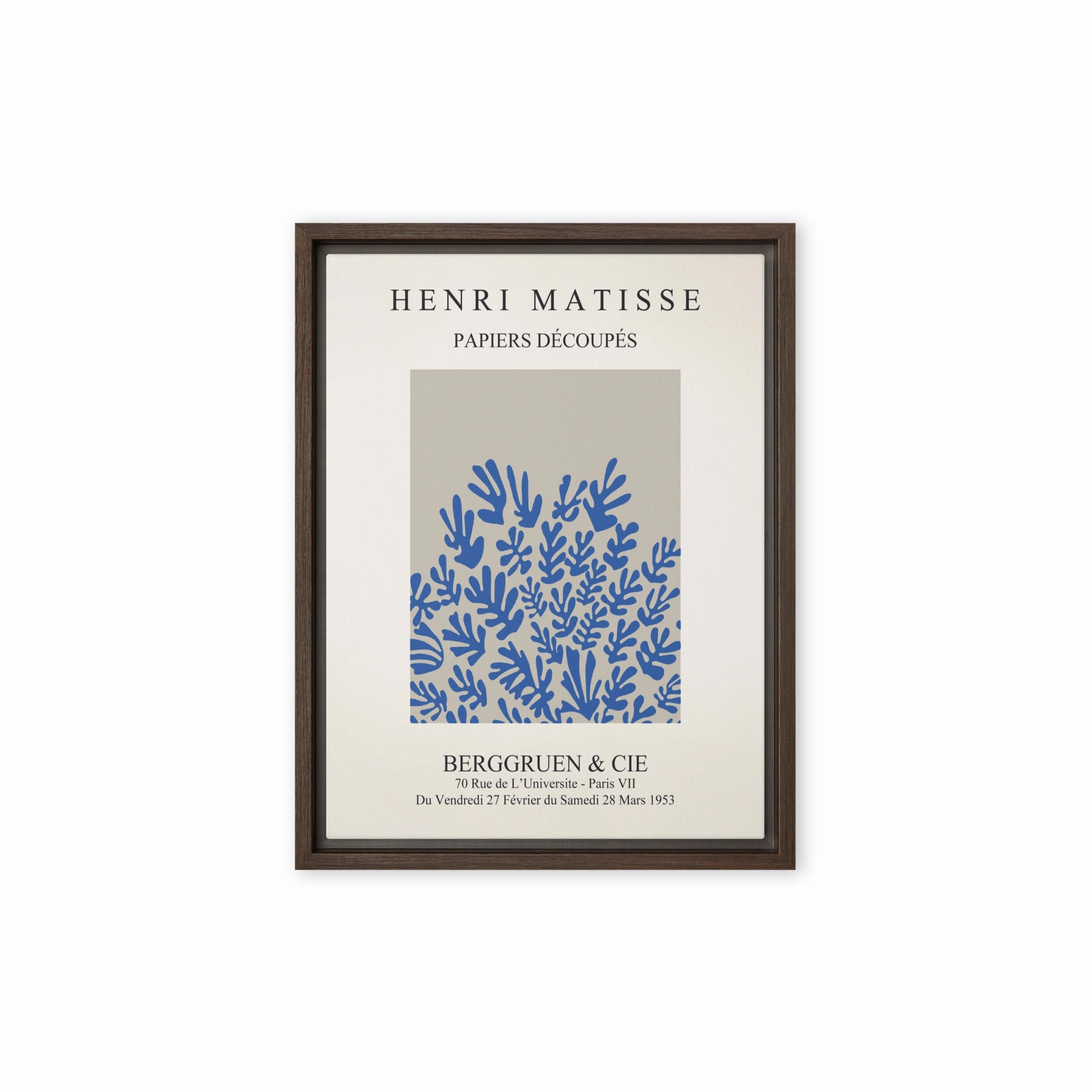 Leinwand - Henri Matisse, Paper Cutouts blaue Blumen
